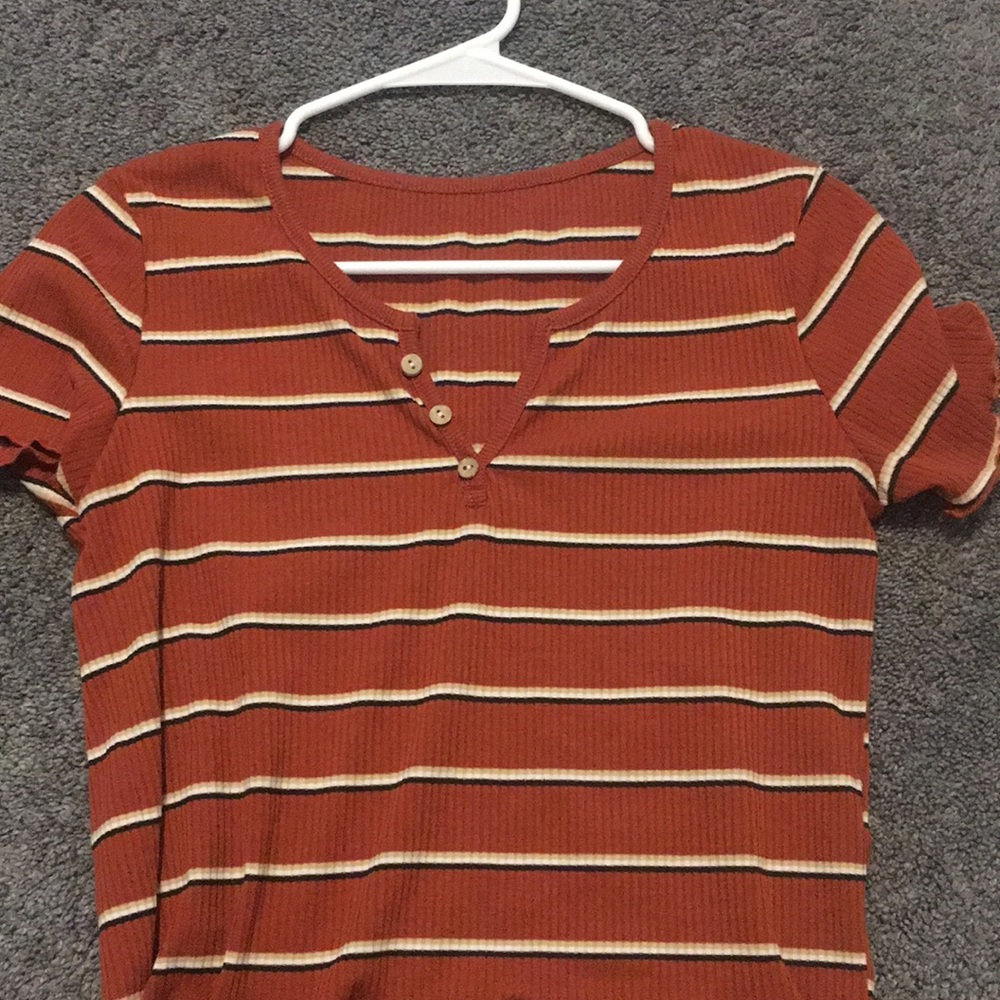 Striped Burnt Orange Top